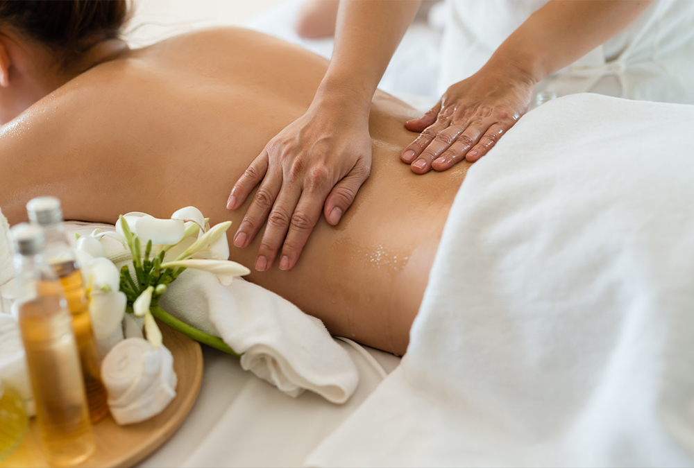 Klassisk massage med lite mer tryck än avslappningsmassage